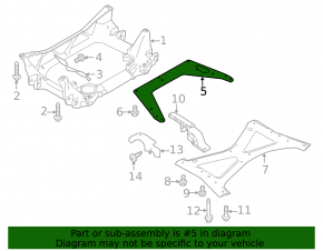 Porsche Panamera 10-16 Front Subframe Strut AWD