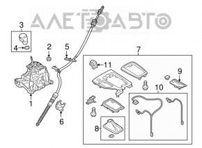 Mazda 3 14-15 BM shifter pad black with grey insert