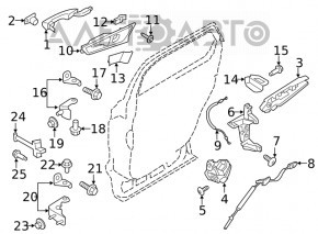 Lincoln MKX Rear Left Door Glass Guide