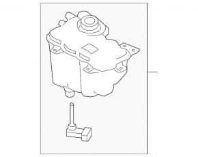 Expansion tank for Land Rover Range Rover Velar 18-25 2.0, 3.0, 5.0 MHEV cooling system