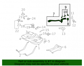 Mitsubishi Galant 04-05 fuel filler neck