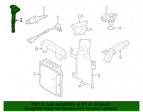 Ignition coil for Audi A6 C7 12-18 3.0T