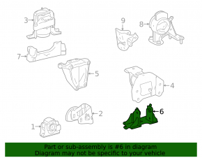Left engine mount bracket for Lexus NX300h 15-21