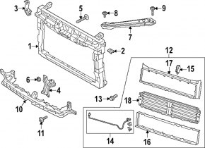 TV eyelash bar left VW Jetta 19-