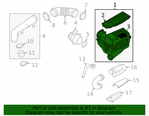 Air filter housing VW Beetle 12-13 2.0T under EGR