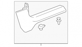 Door sill trim front left Chevrolet Volt 11-15 black