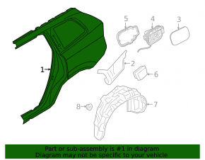 Quarter wing rear left Volvo XC90 16-23