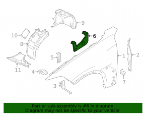 Upper rear right wing bracket BMW X7 G07 19-
