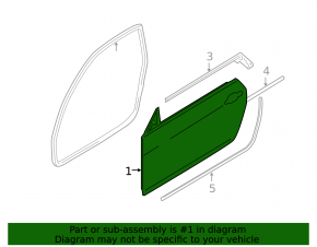Door bare front right BMW 335i e92 07-13
