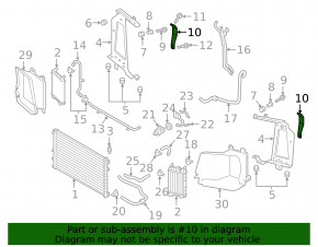 Additional radiator bracket right Audi Q7 16-