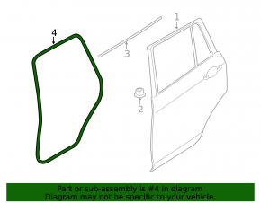 Door seal rear left BMW X3 F25 11-17