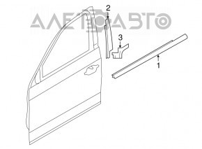 Door trim side front left BMW 3 F30 12-18 mat
