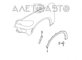 Front left fender arch trim BMW X5 E70 07-13 structure, scratch