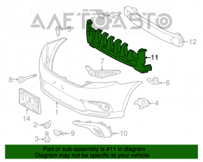 Front Bumper Absorber Toyota Highlander 11-13