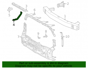 Left front bumper bracket for Toyota Tundra 22-26