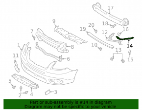 Subaru Tribeca B10 08-14 Front Bumper Mount Left Wing