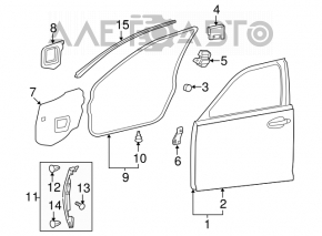 Lexus LS460 LS600h 07-17 Front Left Door Seal