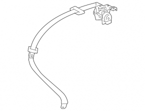 Seat belt rear center Lexus LS460 LS600h 07-12 black