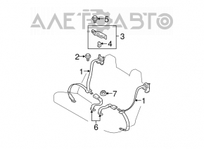 Rear right seat belt for Toyota Solara 2.4 04-08