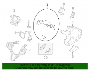 Bare steering wheel Acura TLX 15-