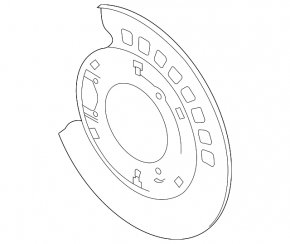Rear left brake disc cover Audi Q7 4L 10-15