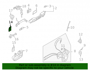 Upper front right door hinge for Infiniti FX35 FX45 03-08