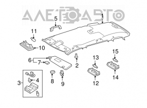 Toyota Highlander 2013 passenger dome light