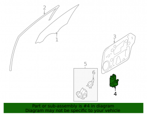 Window lift motor front right Hyundai Sonata 11-15