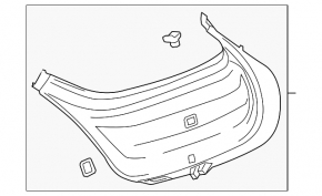 Chevrolet Volt 16 lower tailgate trim - gray, scratches