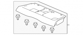 Rear row of seats 2nd row Honda CRZ 11-16 black, lower part, scratches, for dry cleaning