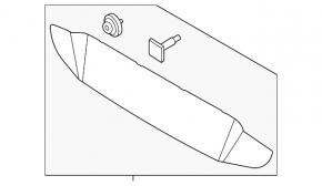 Kia Sportage 23-26 lower trunk lid trim structure