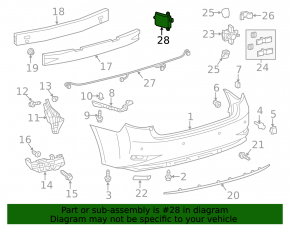Blind Spot Sensor Left Lexus ES300h ES350 13-15