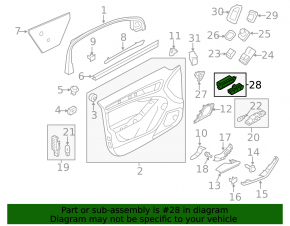 Front Left Seat Memory Buttons Audi A4 B8 13-16 Rest
