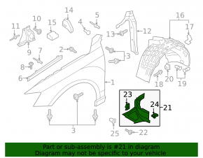 Front bumper guard right Audi Q3 8U 15