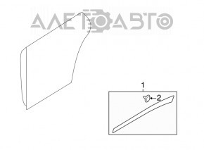 Subaru B9 Tribeca lower rear right door trim