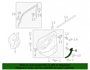 Overlay control window rear right Ford Escape MK3 13- beige, structure, scratches