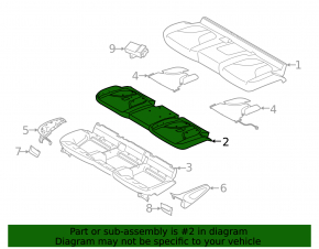 Heated rear seats 2 row Lincoln MKC 15- with foam rubber