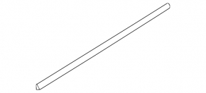 Door-glass molding, central front right, Land Rover Range Rover Evoque 12-18