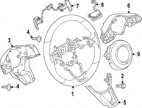 Mazda CX-9 16 steering wheel control buttons - for adaptive cruise, type 2