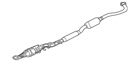 Mitsubishi Outlander 14-18 AWD exhaust pipe center section with catalytic converter