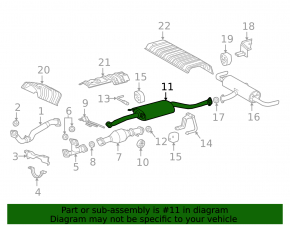 Lexus RX350 16-22 Exhaust Line Center