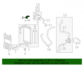 Inverter Radiator Bracket Upper Right Honda Accord 13-17 Hybrid Metal