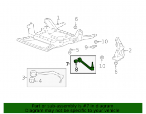 Lower control arm, front right, rear, Chevrolet Camaro 10-15
