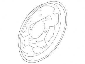 Rear right brake disc cover Nissan Versa 12-19 usa, under drum
