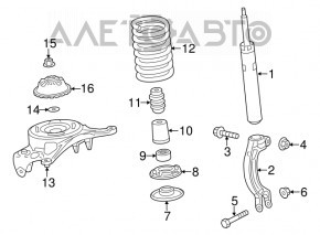 Front right shock absorber support Audi A6 C7 12-18