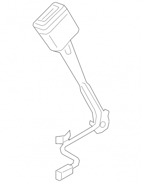 Seat belt latch front right Audi A6 C8 19- black