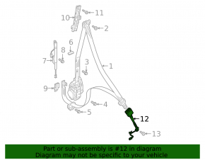 Seat belt latch front right Audi A6 C8 19- black
