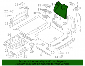 Left front arch trim BMW X3 G01 18-21 for electric, with hook and rubber
