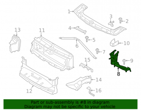 Headlight mounting bracket right BMW 3 F30 12-18