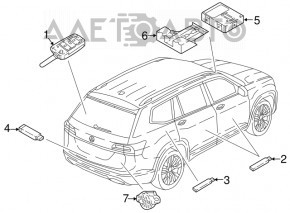 VW Jetta 19-19 4-button flip key with scratches